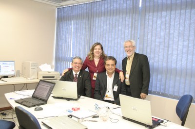 Ricardo Telemberg, Ana Lúcia Carvalho, Ricardo Bahia e Luiz Moreto: equipe organizou ConSerpro em sucessivas edições