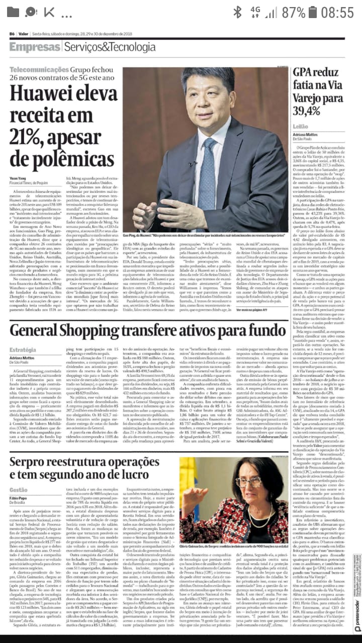 Matéria Valor Econômico