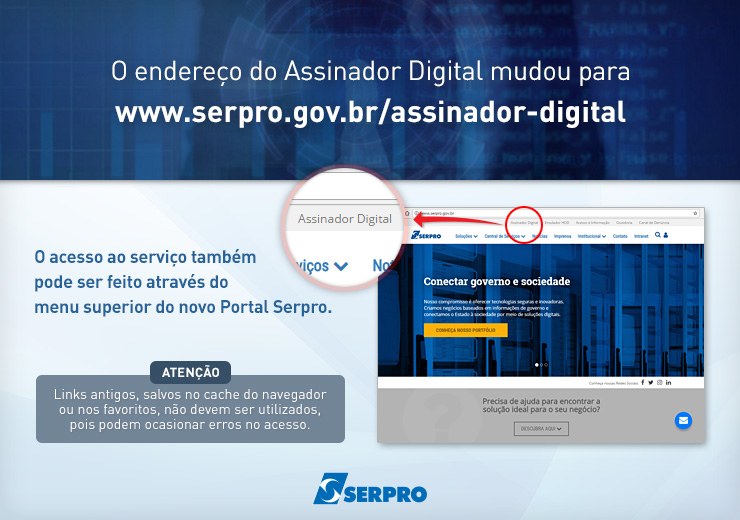 Assinador Digital mudou de endereço