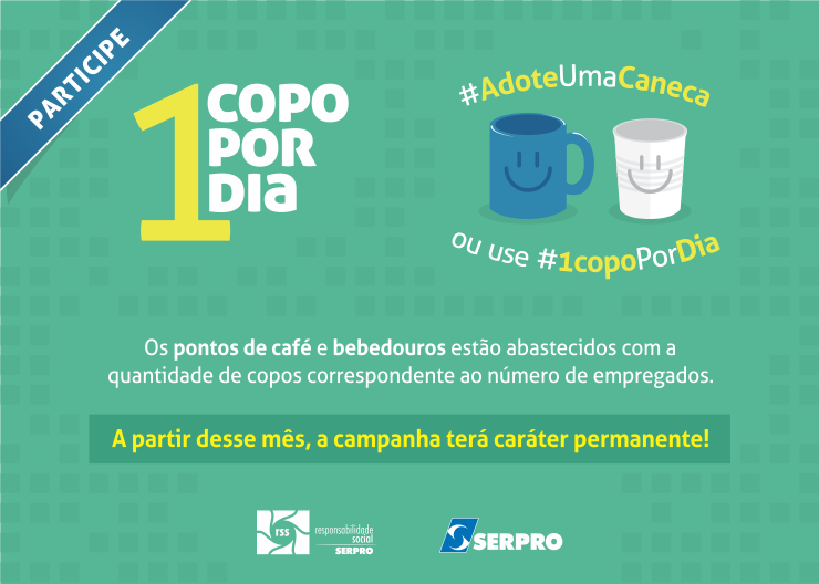 Campanha “1 Copo por Dia” ganha caráter permanente 